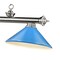 Z-Lite Cordon 3 Light Billiard, Brushed Nickel & Electric Blue 2306-3BN-MEB - alternate 3